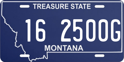MT license plate 162500G