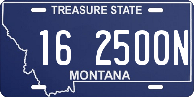 MT license plate 162500N