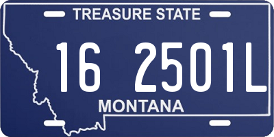 MT license plate 162501L