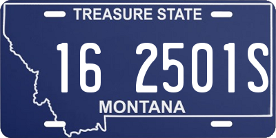 MT license plate 162501S