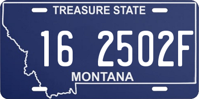 MT license plate 162502F