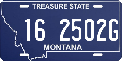 MT license plate 162502G