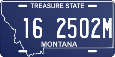 MT license plate 162502M