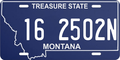 MT license plate 162502N