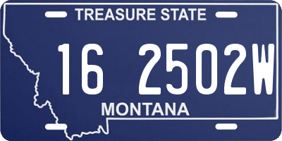 MT license plate 162502W