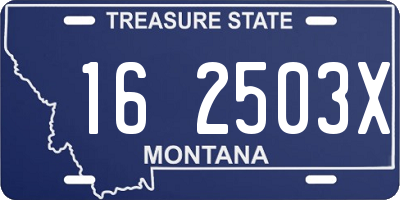 MT license plate 162503X