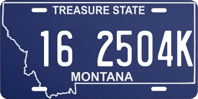 MT license plate 162504K