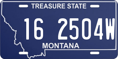 MT license plate 162504W