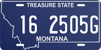 MT license plate 162505G