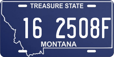 MT license plate 162508F