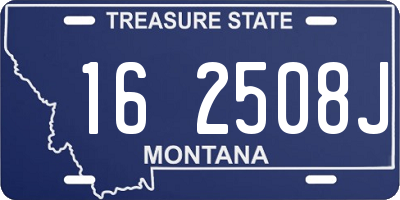 MT license plate 162508J
