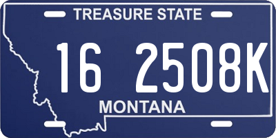 MT license plate 162508K