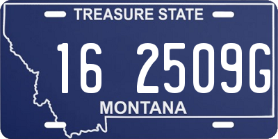 MT license plate 162509G