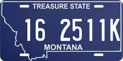 MT license plate 162511K