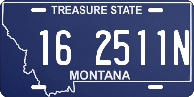 MT license plate 162511N