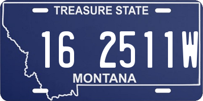 MT license plate 162511W