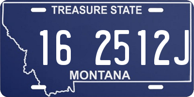 MT license plate 162512J