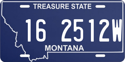 MT license plate 162512W