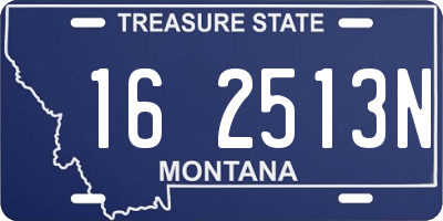 MT license plate 162513N