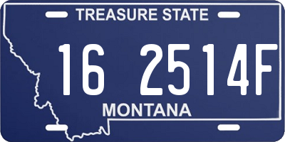 MT license plate 162514F