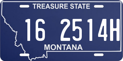 MT license plate 162514H
