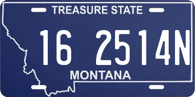 MT license plate 162514N