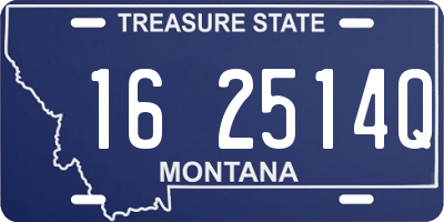 MT license plate 162514Q
