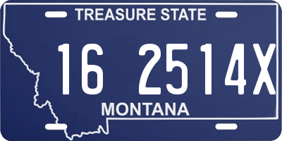MT license plate 162514X