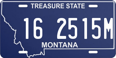 MT license plate 162515M