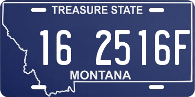 MT license plate 162516F