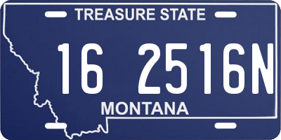 MT license plate 162516N