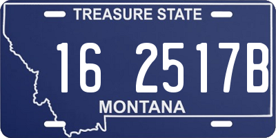 MT license plate 162517B