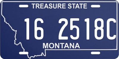 MT license plate 162518C