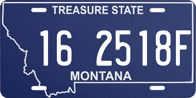 MT license plate 162518F