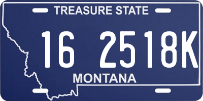 MT license plate 162518K