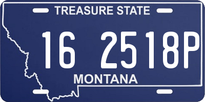 MT license plate 162518P