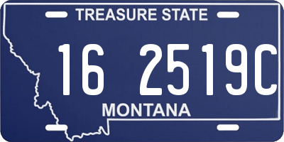 MT license plate 162519C