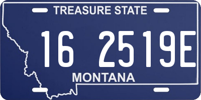 MT license plate 162519E