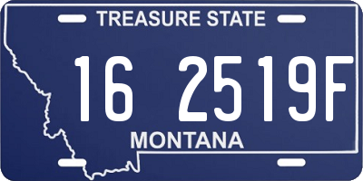 MT license plate 162519F