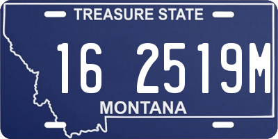 MT license plate 162519M
