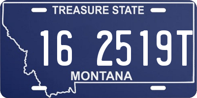 MT license plate 162519T
