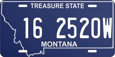 MT license plate 162520W