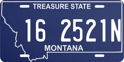 MT license plate 162521N