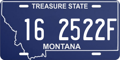 MT license plate 162522F