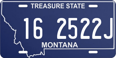 MT license plate 162522J