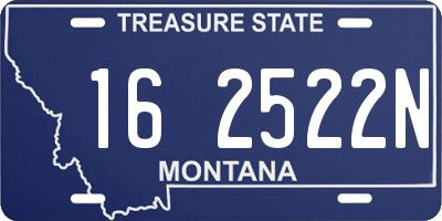 MT license plate 162522N
