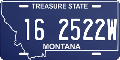 MT license plate 162522W