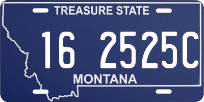 MT license plate 162525C