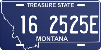 MT license plate 162525E