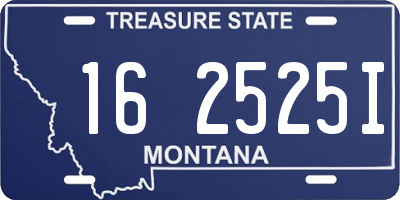MT license plate 162525I